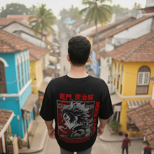 "Demon Slayer" Tanjiro Heavyweight Tee – Premium 220 GSM Cotton