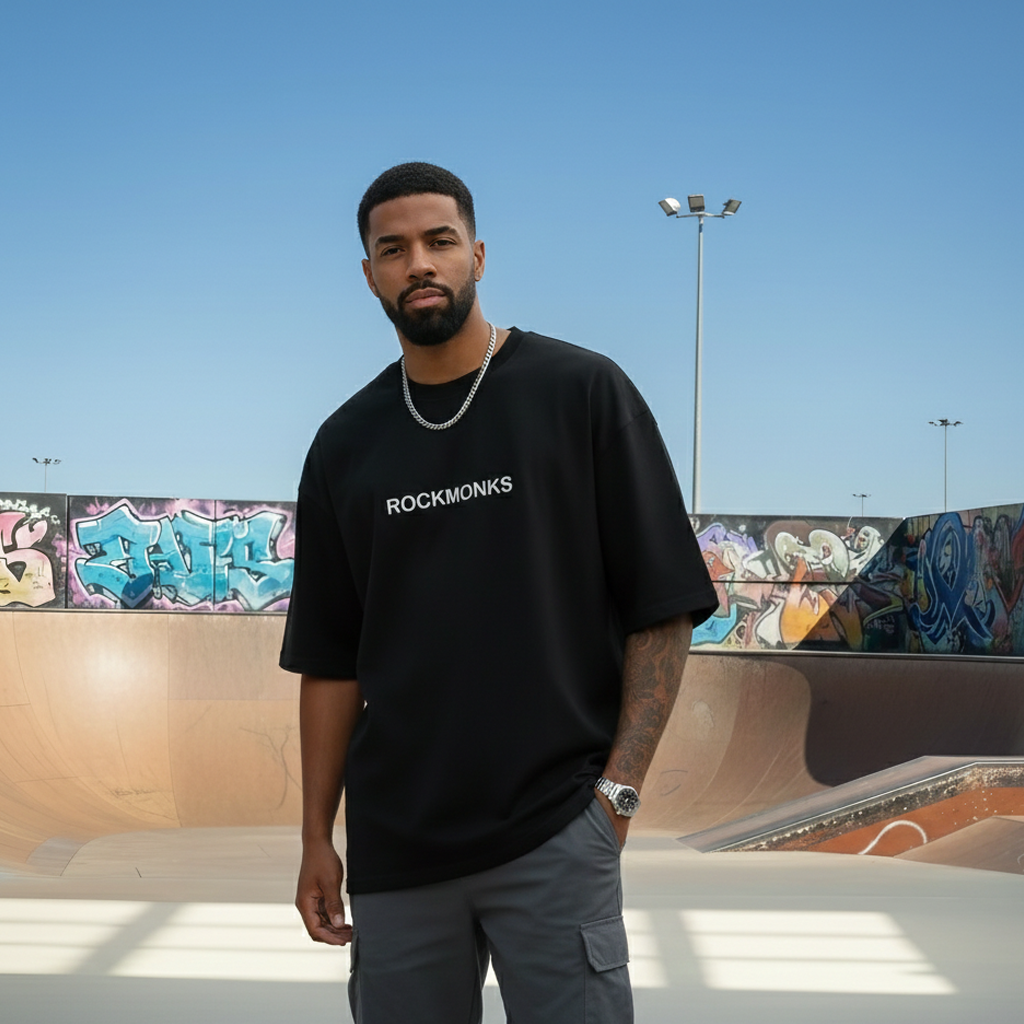 "Fiery Rider" Heavyweight Oversized Tee – Premium French Terry Streetwear