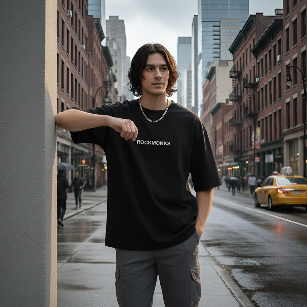 "Fearless" Pink Angel Heavyweight Tee – Premium Oversized Streetwear