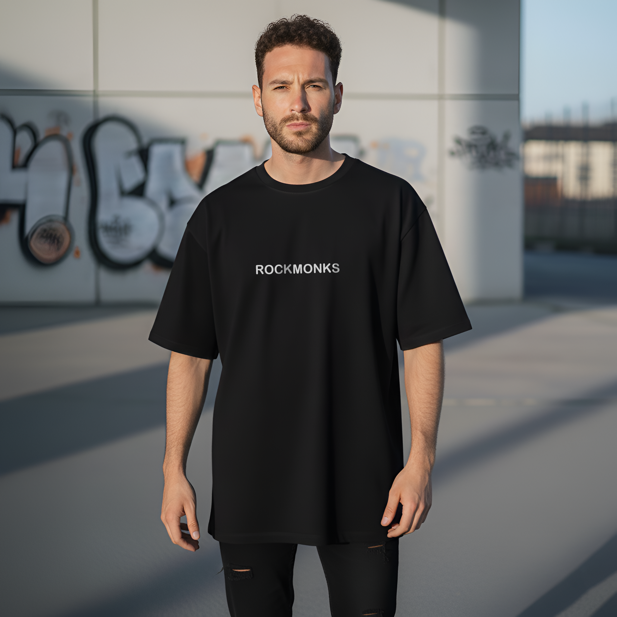 "INVASION OF DARKNESS" Alien UFO Oversized Tee – 220 GSM French Terry