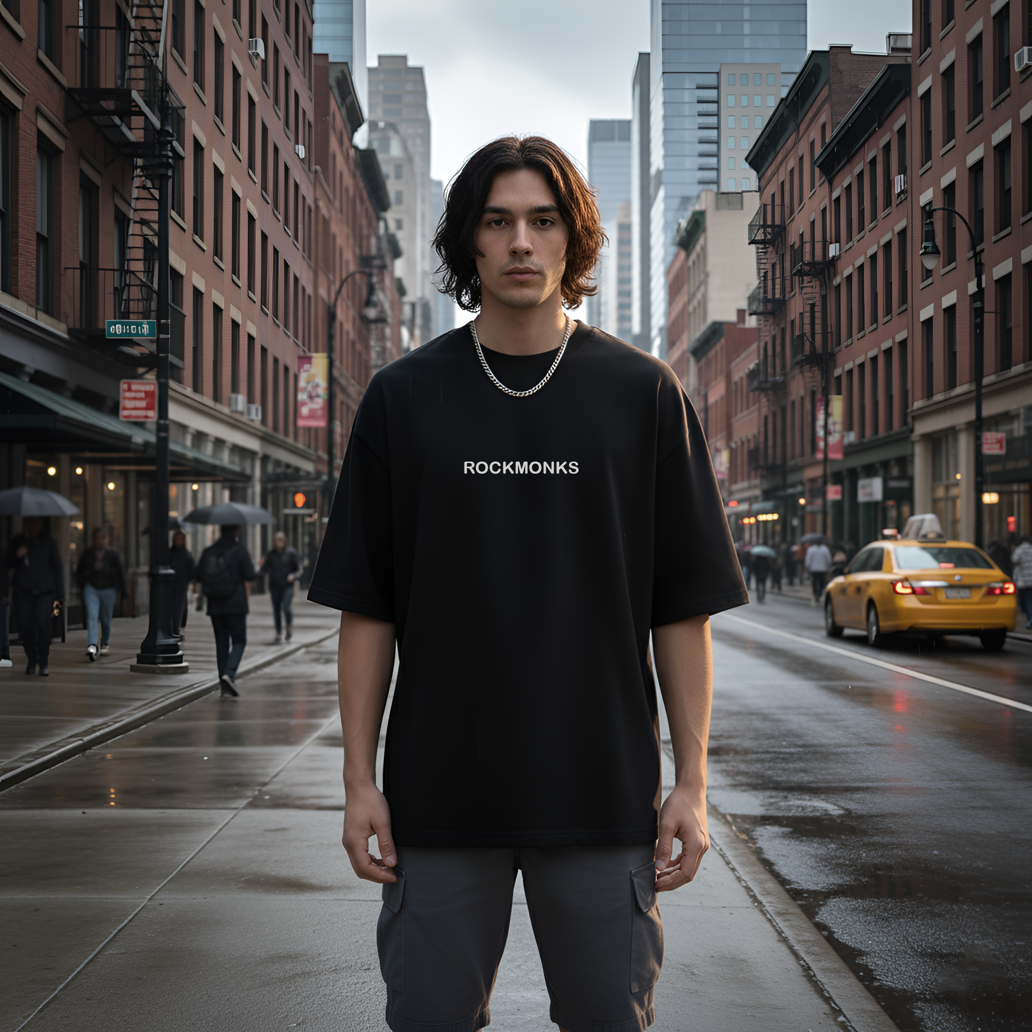 "Fearless" Pink Angel Heavyweight Tee – Premium Oversized Streetwear