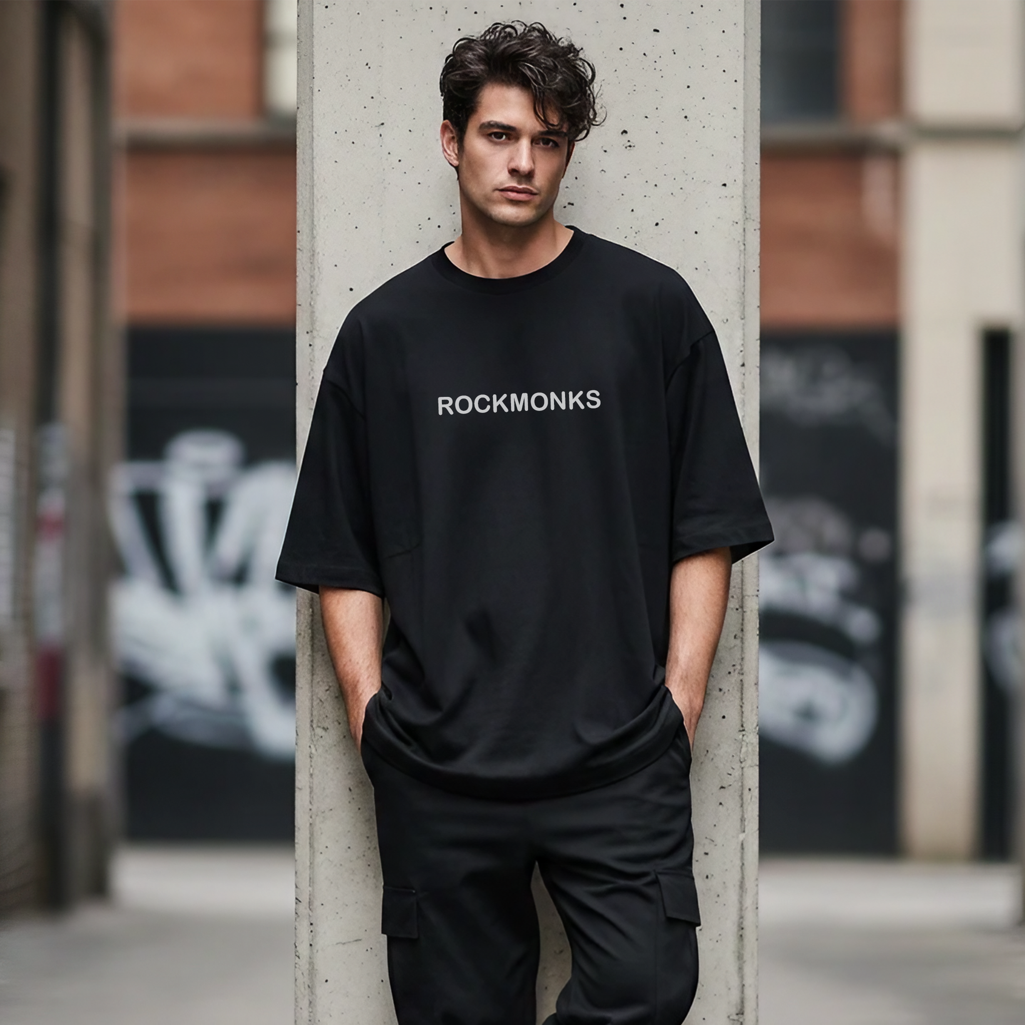 "HAYAKAWA" Fox Devil Oversized Tee – 220 GSM French Terry