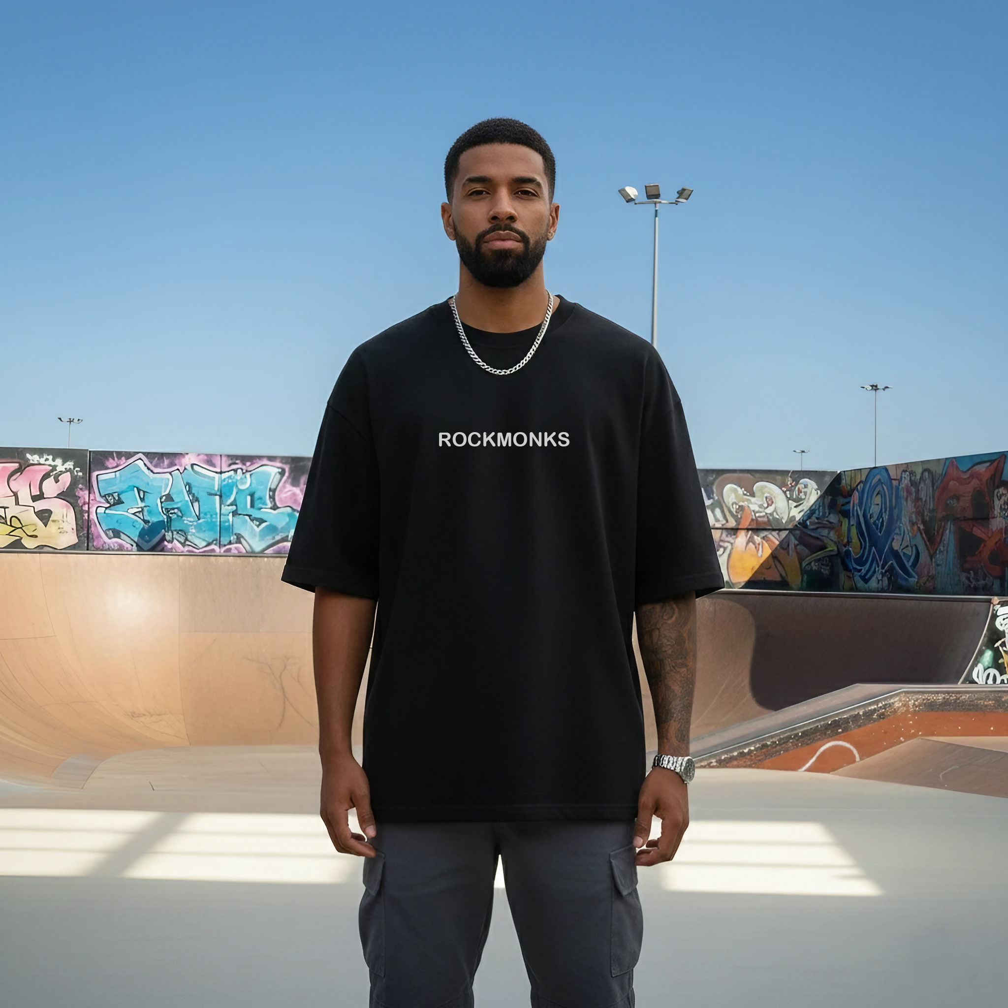 "Fiery Rider" Heavyweight Oversized Tee – Premium French Terry Streetwear